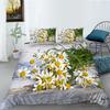 Small Daisy Series Polyester Quilt Cover Pillowcase Two or Three Piece Set 3D Digital Printing