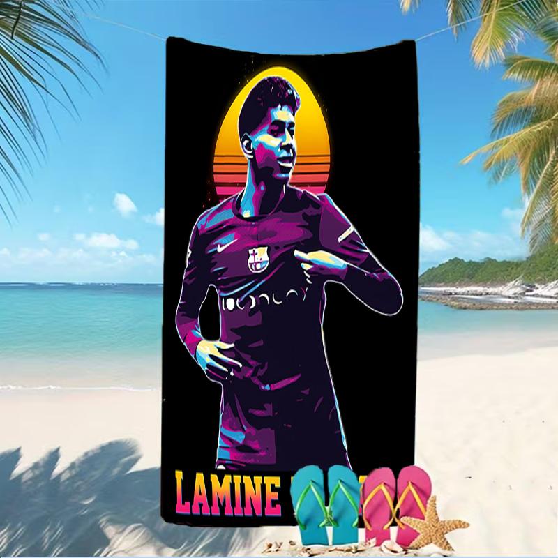 Beach Towel with Lamine Yamal Pattern - soft,absorbent,machine washable Lightweight&Modern,swimming,Travel Essentials