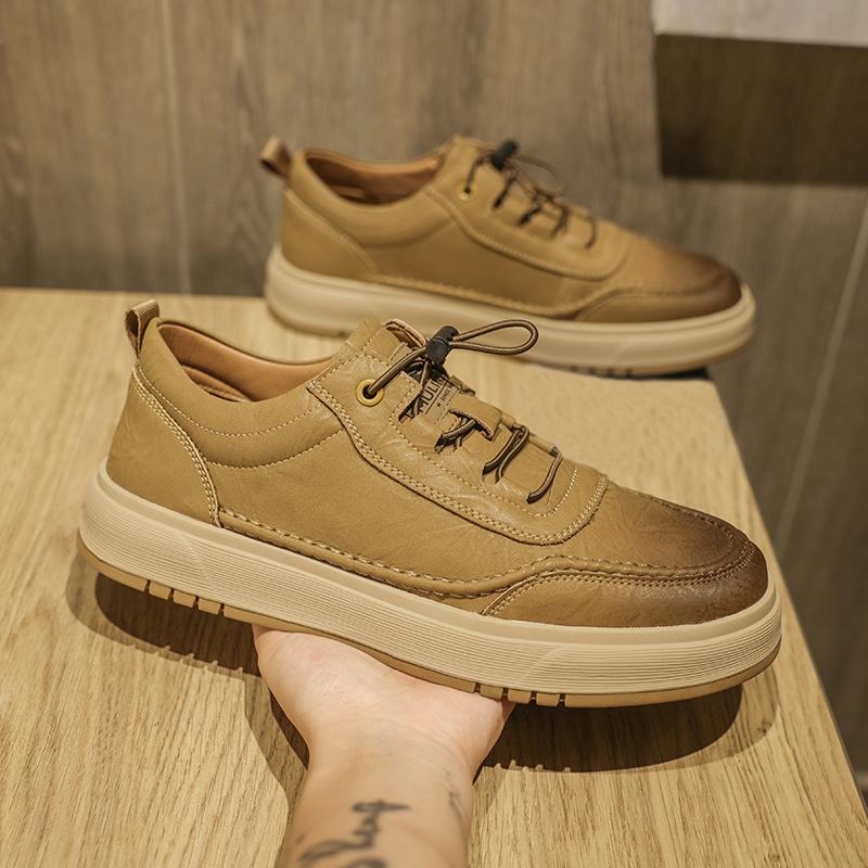 Brand Men New Outdoor Walking Vulcanized Shoes Genuine Leather Tennis Masculino Designer Flat Shoes Casual Leather Sport Shoes