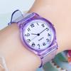 New Trendy Transparent Plastic Strap Colorful Dial Fashion Watch