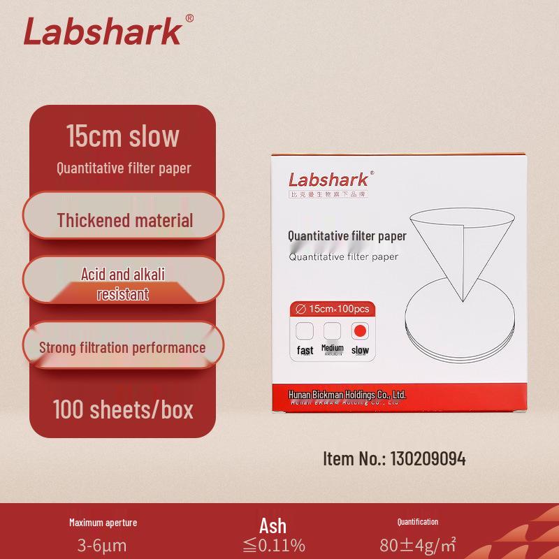 Labshark Laboratory Filter Paper: Fast, Medium, Slow Round Filters for Chemical Analysis