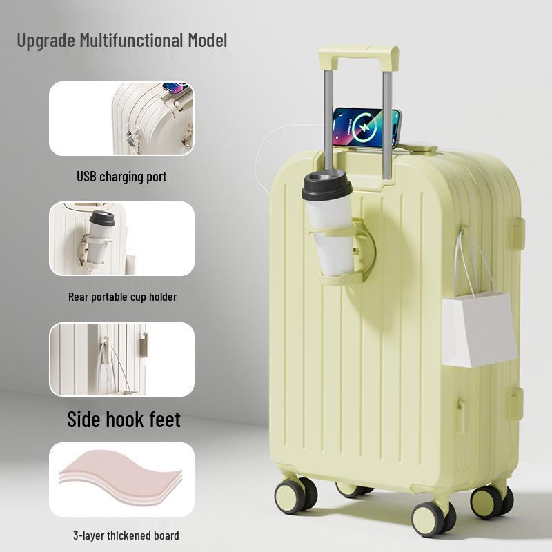 Multifunctional Trolley Suitcase: 20-inch Carry-On & 26-inch Large Capacity with Universal Wheels, Ideal for Students and Travelers