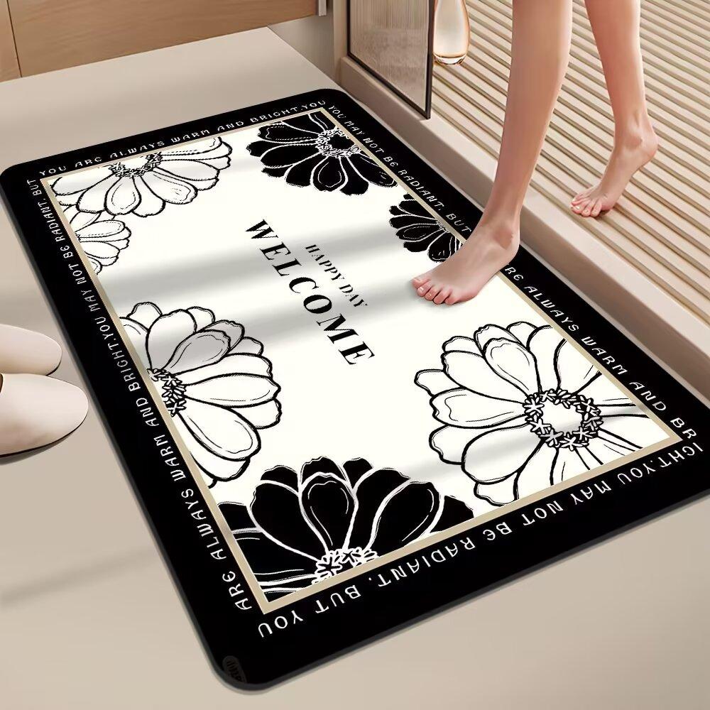 Легкая роскошная подушка для ванной из диатомовой грязи, поглощающая подушку для ног, противоскользящий утолщенный коврик для пола в ванной