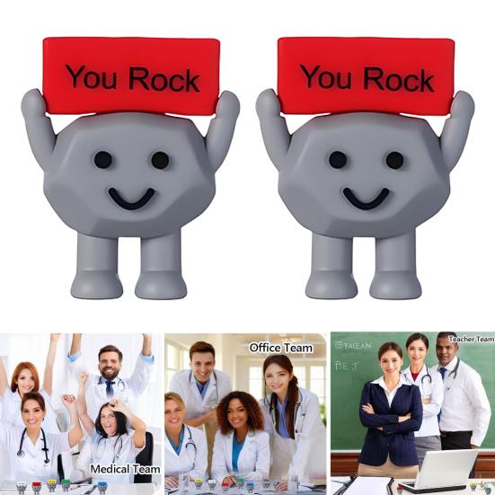 Pocket Hug Motivational Stone with Positive Card Emotional Support Rubber Mini You Rock Ornament Decoration Inspirational Gift