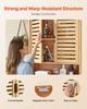 Bathroom Wall Cabinet, 2 Doors and Adjustable Shelf, Over the Toilet Storage Medicine Cabinet Wall Mounted, Hanging Organizer with Shelves and Open