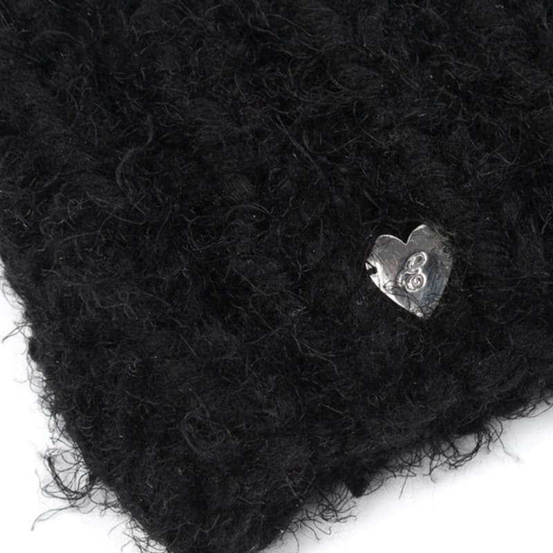 Eireve ВЯЗАНАЯ КРЮЧКОМ ПОВЯЗКА НА ГОЛОВУ, ШАРФ-УШИ (ЧЕРНЫЙ)