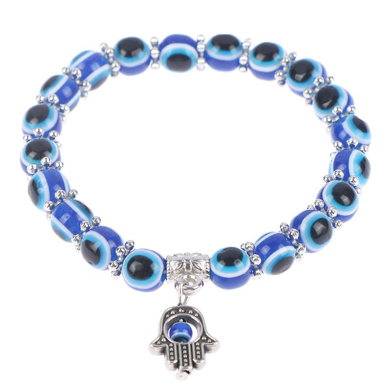 2021 Шарм Синий Дурной Глаз Счастливый Браслет Стеклянный Бисер Браслет Женщины Мужчины Ювелирные Изделия Подарок