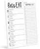 Inkdotpot Weekly Meal Planner Notepad 7"x10 , "Kitchen Menu" Magnetic Meal Planning Pad with Tear Off Grocery S-54 Sheets