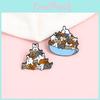 Adorable Cat Playing In Bowl Cartoon Animal Brooch Perfect For Unique Fashion Accessories