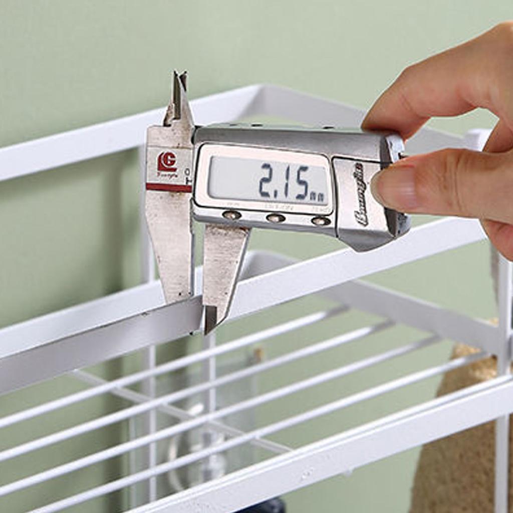 Toilet Shelf Thickening Waterproof Large Capacity Nail Free Installation Iron Over Toilet Bathroom Organizer Double