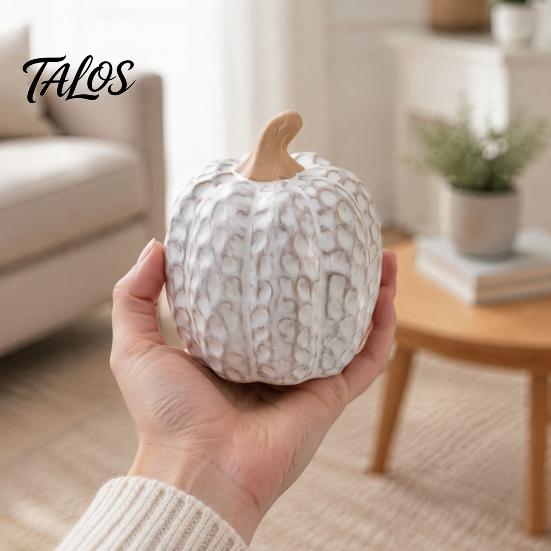 Уникальные подарки на новоселье осенью Керамическая тыква - centerpiece для стола, Реалистичная поддельная фигурка, реквизит для Хэллоуина в помещении, для осеннего урожая