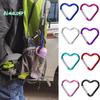 10Pcs Heart-shaped Carabiner Hooks Compact Quick Link Snap Hook Clips Strong Load-bearing Key Holders Camping Supplies