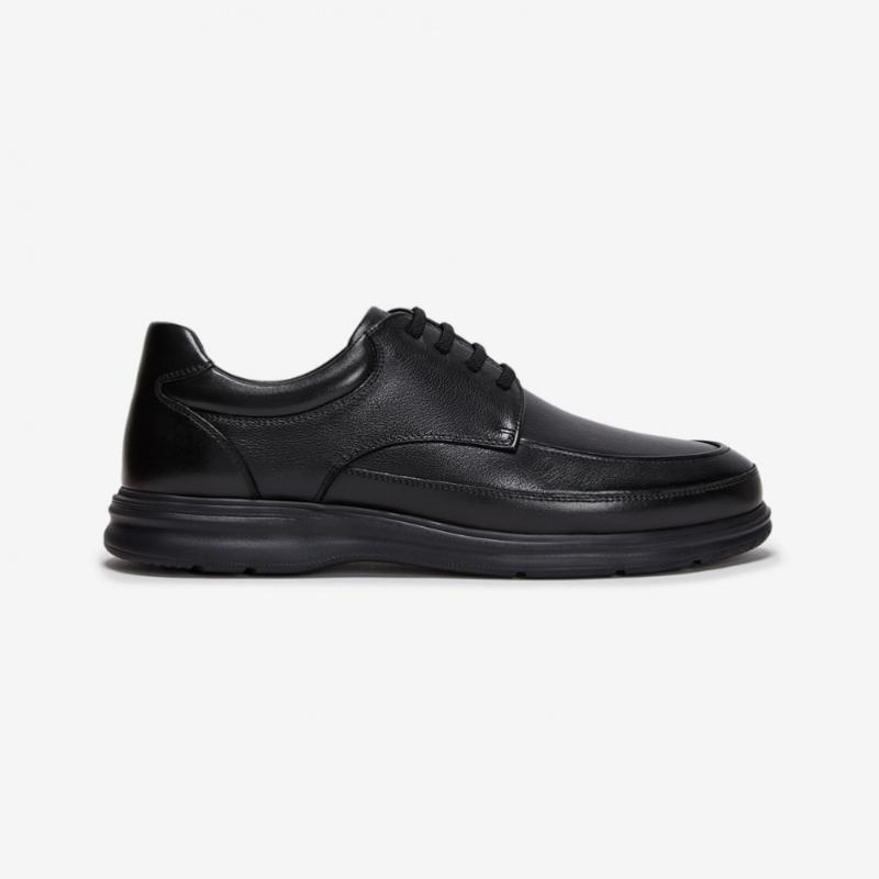 YoUng Age Male Semi Comfort U Tip Derby Shoes Black