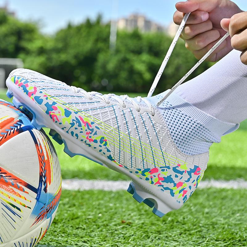 34-45 унисекс футбольные бутсы большие футбольные бутсы из ПВХ мужские тренировочные специальные детские с длинными ногтями AG детские игровые тренировочные футбольные бутсы