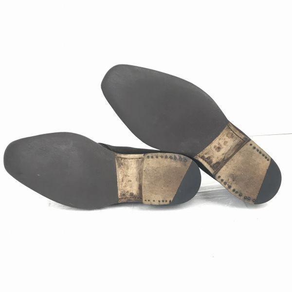 EMLING suede leather Goodyear welt plain toe 26.5 brown dress business shoes(USED)