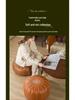 Moroccan Style Oil Wax Leather Floor Stool & Tatami Futon Seat Cushion