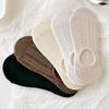 Женские хлопковые носки с низким вырезом на подкладке, женские нескользящие скрытые невидимые носки на плоской подошве, летние носки-лодочки
