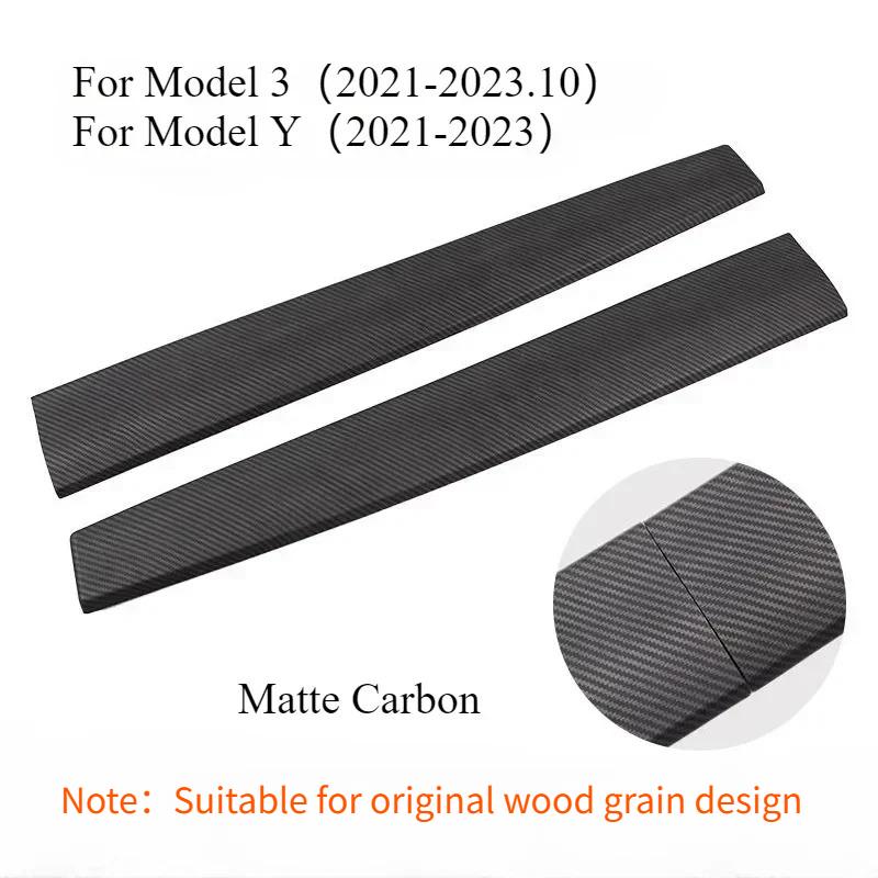 Dashboard Trim Strip for Tesla Model 3 Y Center Console Panel Sticker Cover Carbon Fiber ABS Modely Car Accessories 2017-