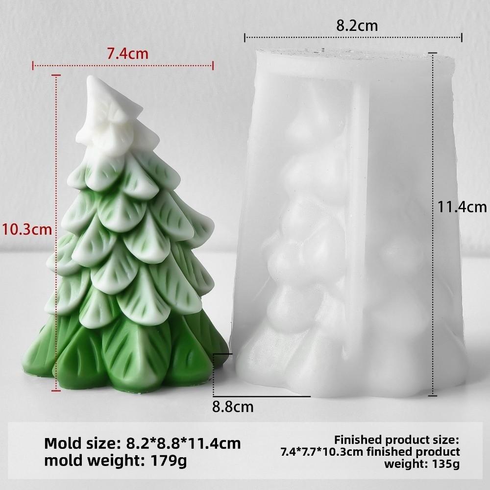 Christmas Tree Shape Plaster Resin Mold Silicone Crafts Making Molds Candle Mold Desktop Ornament