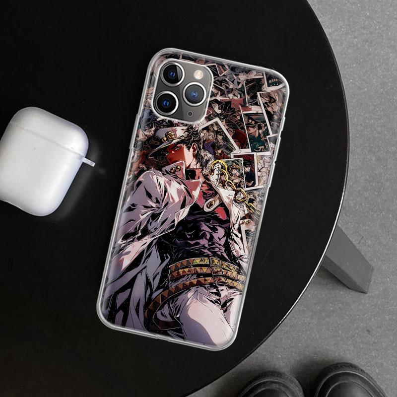 Чехол для телефона JoJo's Bizarre Adventure Kujo Jotaro для iPhone 11 12 13 Mini 14 15 Plus 16 Pro Max 17 Air 7 8 + SE Арт Кастоми