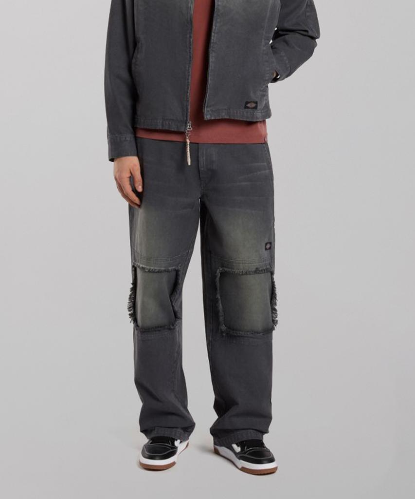 DICKIES Washed Snake Double Knee Pants Black