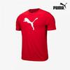 Galleria Puma Round Neck Short Sleeve Cotton Tee Team Rise Logo Cotton Red