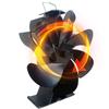 Wood Stove Fan Heat Powered Non-Electric Lotus Shaped Silent Operation 6-Blade Fireplace Fan with
