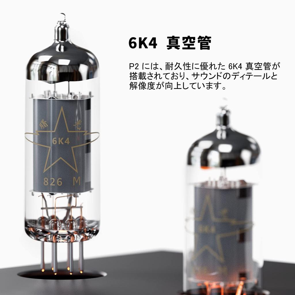 Fosi Audio P2 Headphone Amplifier Small Vacuum Tube Headphone Amplifier Mini HiFi Stereo Audio Low Ground Noise Output Protection Port Power 6.35mm