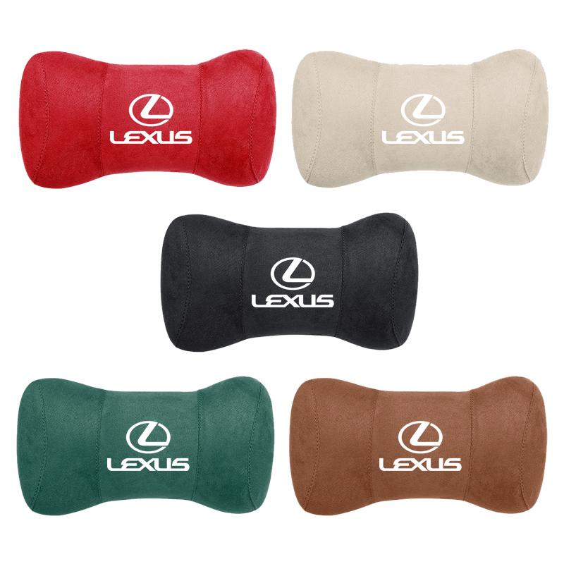 2026 Hot Interior Stickers Lexus Car Seat Suede Memory Cotton Neck Pillow Headrest For Lexus LS LC RZ RX330 IS250 Ct200h ES300h