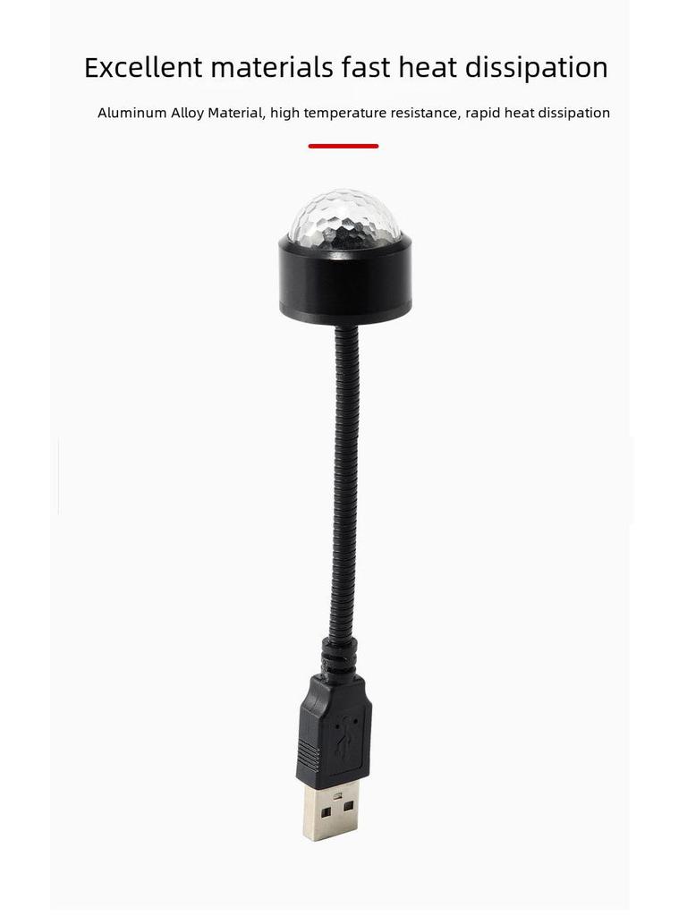 Colorful Voice-Controlled Mini LED Disco Ball Lamp - Starry Projection and Stage Lighting