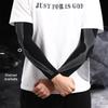 Unisex Striped Ice Silk Arm Sleeves - Breathable, High Elastic Sun Protection for Driving and Cycling