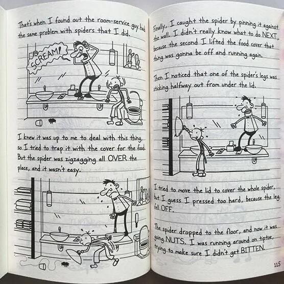 Случайным образом выберите одну книгу Дневник слабака Английская книга Дневник слабака В наборе Детские художественные книги