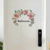 English Slogan Rose Bathroom Home Background, Beautification Wall Stickers