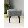 Artego Large Seating Area Black Tree Leg Gray Square Pouf Bench