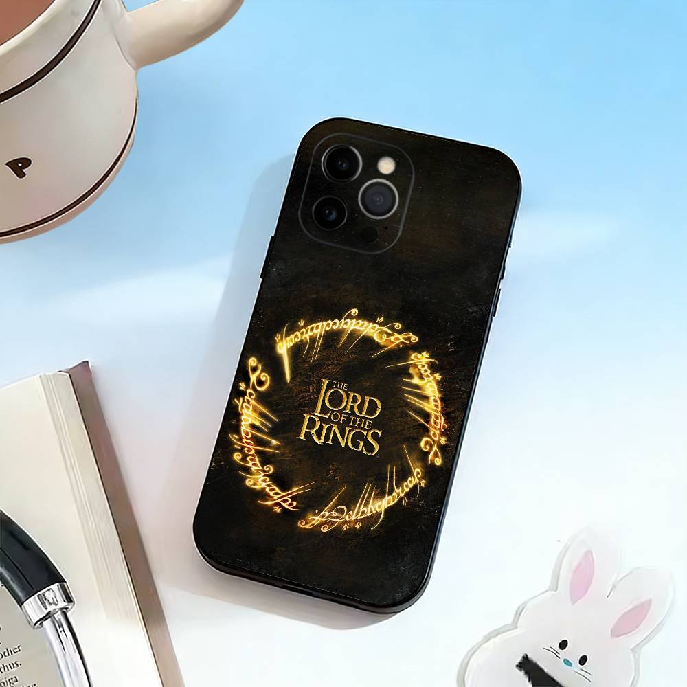 The Lord of the R-Rings Map Phone Case For iPhone 17, 16,15,14,13,12,11 Plus,Pro Max, Others Soft Black Cover