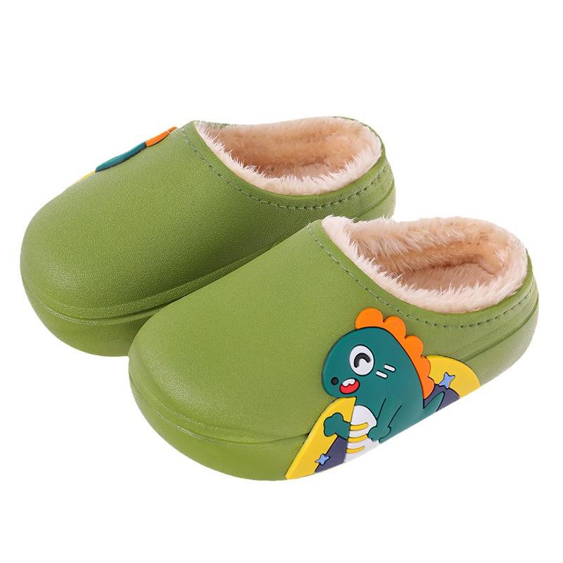 Kids Winter Cotton Slippers: Non-Slip, Warm, Waterproof, Soft Bottom Home Shoes