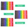 51Pcs/Set Fraction Tower Cube Percentage Decimal Fraction Addition Subtraction Learning Math Manipulatives Elementary Teaching Aid Educational Toy