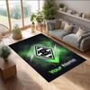Borussia Mönchengladbach Printed Crystal Velvet Rug Non‑Slip Crystal Velvet Carpet For Sofa Bedroom Indoor Home Decoration