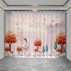 Шторы Nordic Elk с цифровой печатью Fortune Luxury Плотные шторы для крыльца, гостиной, спальни, шторы на окна с высоким затемнением, новый узор