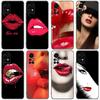 Красивый чехол для телефона с красными губами для Huawei Honor 60 50 Mate 40 30 20 10 Lite Nova 9 8 Pro 7 SE Y60 30S 8i 7i 5T, черный чехол премиум-класса