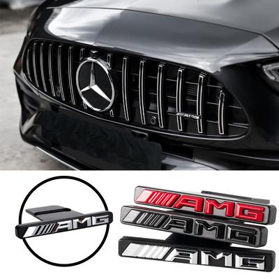 ABS Значок AMG для автомобиля Наклейка декоративная на решетку радиатора для Mercedes Benz X156 W204 W205 W203 W211 W212 W169 GLC CLK Аксессуары