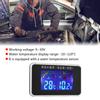2PCS 12V 24V 36V Car LCD Screen Voltmeter   10mm Water Thermometer Sensor