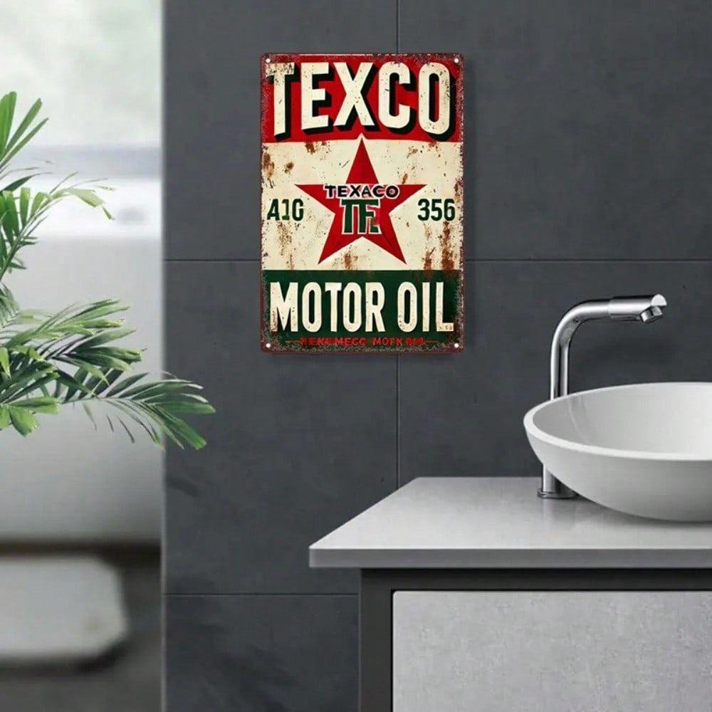 Винтажный металлический плакат Texaco Красная Звезда Масло Ретро Декор Стены Бара Вывеска