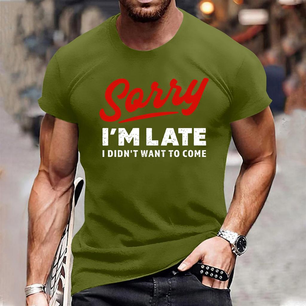 Мужская модная футболка уличная повседневная одежда с коротким рукавом