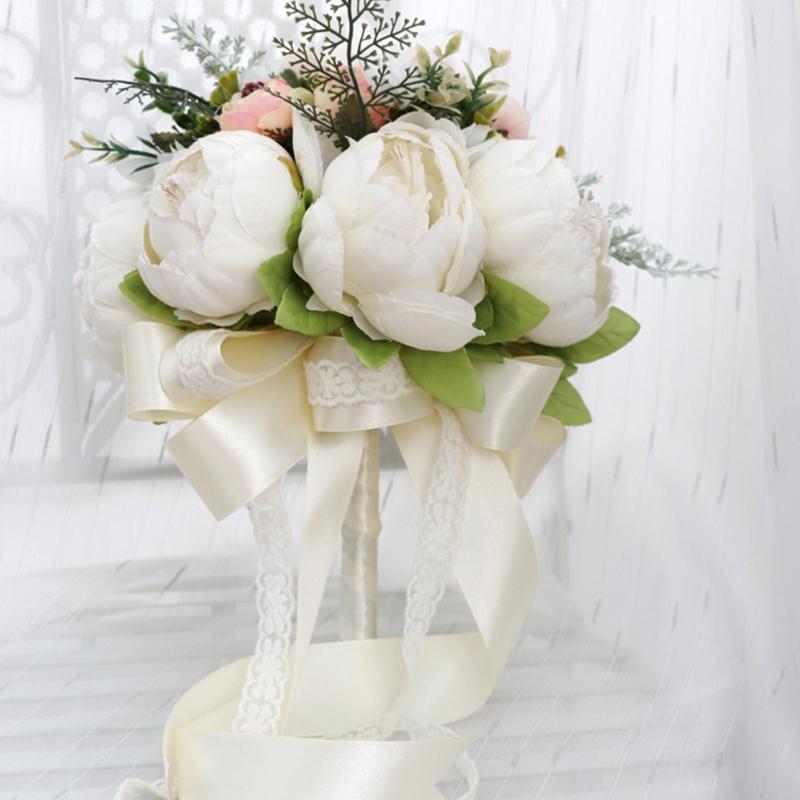 Новый искусственный цветок капли воды розы пионы свадебный букет невесты романтический держащий цветок невесты свадебные букеты букет подружки невесты