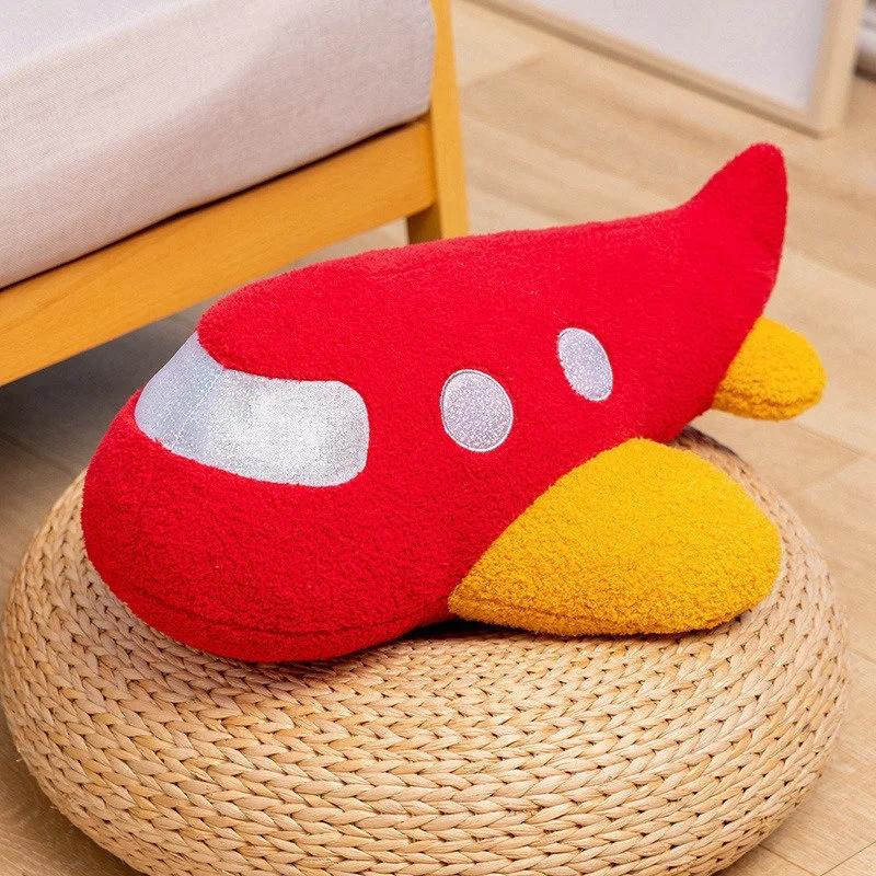 58cm Plush Rocket Astronaut Toy Stuffed Spaceship Throw Pillow Home Decor Birthday Gift Space Discovery Educational Toy for Kids