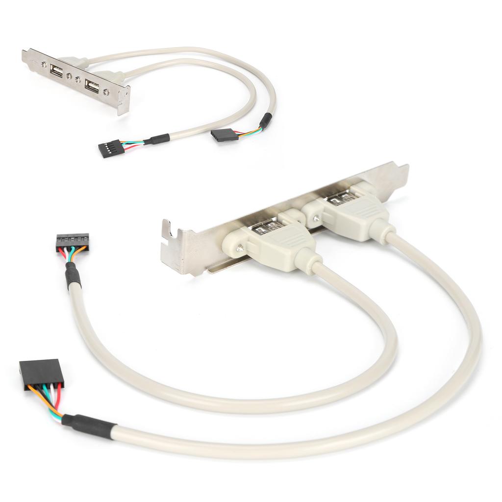 Расширение передней панели 2 порта USB 2.0 Plug and Play с пластиной слота Кронштейн Панельный кабель Адаптер
