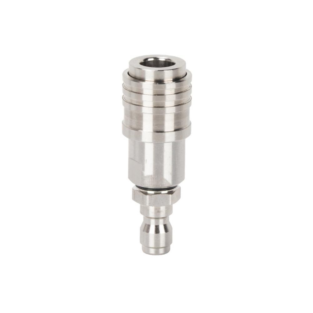 Stainless Steel Self Locking 1/4 Quick Connect Male Connector for MotherType Systems in Automotive and Industrial Settings