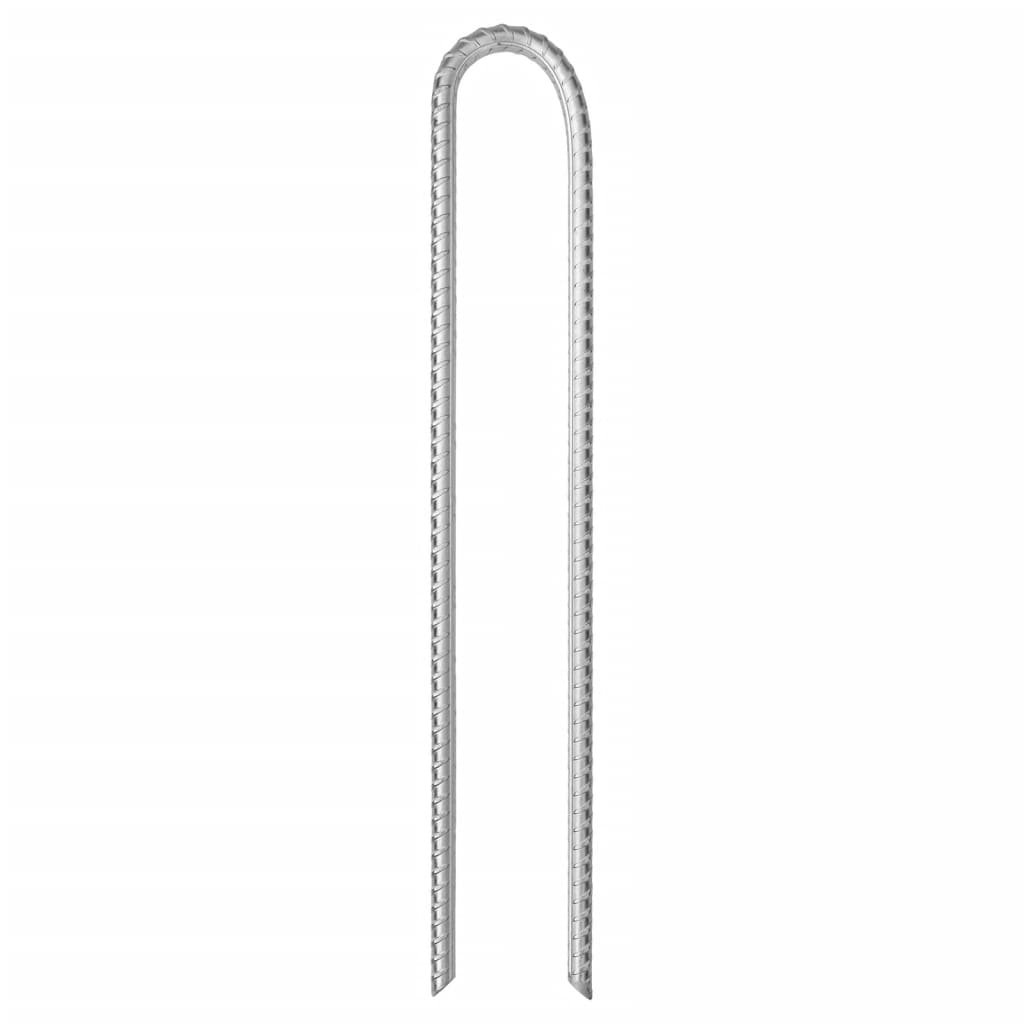 Vidaxl Śledzie Do Namiotu, 12 Szt., Kształt U, 37 Cm, Ø10 Mm, Stal