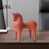 Minimalist Horse Sculpture Ceramic Abstract Figurine, Modern Statue for Home Office Matte Black Decor Decor, Artistic Ornament Living Room Tabletop